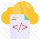 Cloud Coding Cloud Programming Software Development Icon