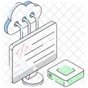 Cloud Coding Cloud Computing Cloud Programming Icon