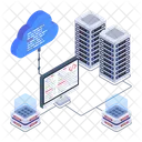 Database Network Cloud Coding Storage Coding アイコン