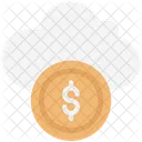 Cloud Earning Cloud With Dollar Cloud With Coins Icon