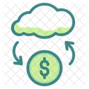 Cloud Coin Online Money Transfer Cloud Icon