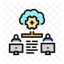 Collaboration Cloud Computing Icon