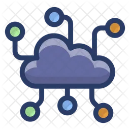 Cloud Communication Network  Icon