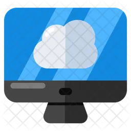 Cloud Computer  Icon