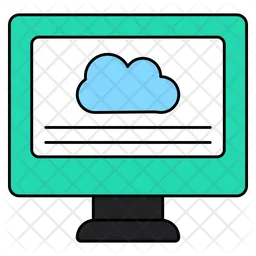 Cloud Computer  Icon