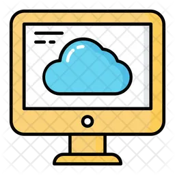 Cloud Computer  Icon