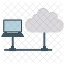 Cloud Computer Hosting  Icon