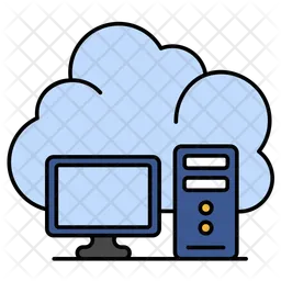 Cloud Computer  Icon