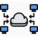 Cloud Computer Network  Icon