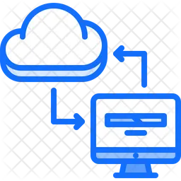 Cloud Computer Network  Icon