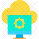 Cloud Computing Setting Cloud Computer Setting Icon