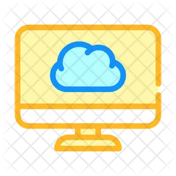Cloud Computer Storage  Icon