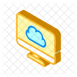 Cloud Computer Storage  Icon