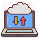 Cloud Computing Laptop Uploading Icon