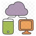 Cloud Computing Cloud Connected Devices Cloud Hosting Icon