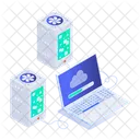 Cloud Computing Server Hosting Icon