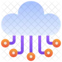 Science Du Big Data Cloud Connexion Icône