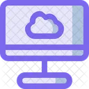 Cloud Network Computer Icon