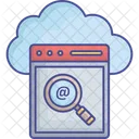 Cloud Computing Cloud Exploration Cloud Searching Icon