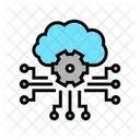 Cloud Storaging Working Icon