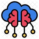 Cloud Brain Technology Icon
