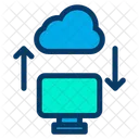 Cloud Computing Transfer Data Online Storage Icon