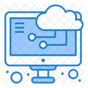 Cloud Computing Cloud Monitor Icon
