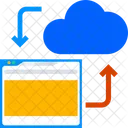 Cloud Computing Transfer Data Data Synchornization Icon