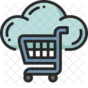 Cloud Computing Online Shopping Icon
