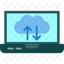 Cloud Computing Uploading Downloading Icon