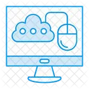 Monitor Online Cloud Icon