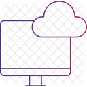 Cloud Computing Data Storage Online Processing Icon
