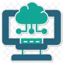 Cloud Computing Remote Working Cloud Service Icon