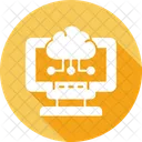 Cloud Computing Remote Working Cloud Service Icon