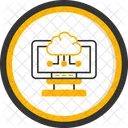 Cloud Computing Remote Working Cloud Service Icon