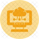 Cloud Computing Remote Working Cloud Service Icon