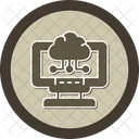 Cloud Computing Remote Working Cloud Service Icon