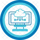 Cloud Computing Remote Working Cloud Service Icon