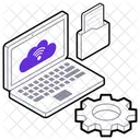 Cloud Working Cloud Computing Cloud Technology Icon