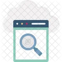Cloud Computing Cloud Exploration Cloud Searching Icon