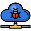 Cloud Computing Bug Internet Icon