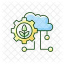 Datenbank Cloud Computing Landwirtschaft Symbol