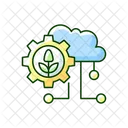 Database Cloud Computing Farming Icon