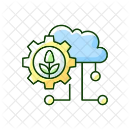 Cloud computing in farming  Icon