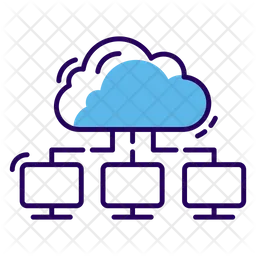 Cloud Computing Network  Icon