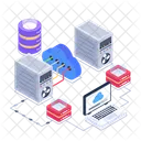 Computing Technology Cloud Computing Network Cloud Hosting Network Icon