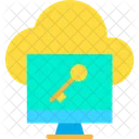 Cloud Computing Schlussel Computer Schlussel Cloud Symbol