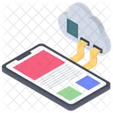 Cloud Computing Services Client Servers Data Exchanging Icon