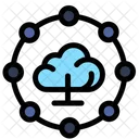 Cloud-Computing-Verbindung  Symbol