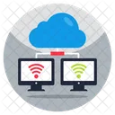 Cloud Connected Computer  Icon